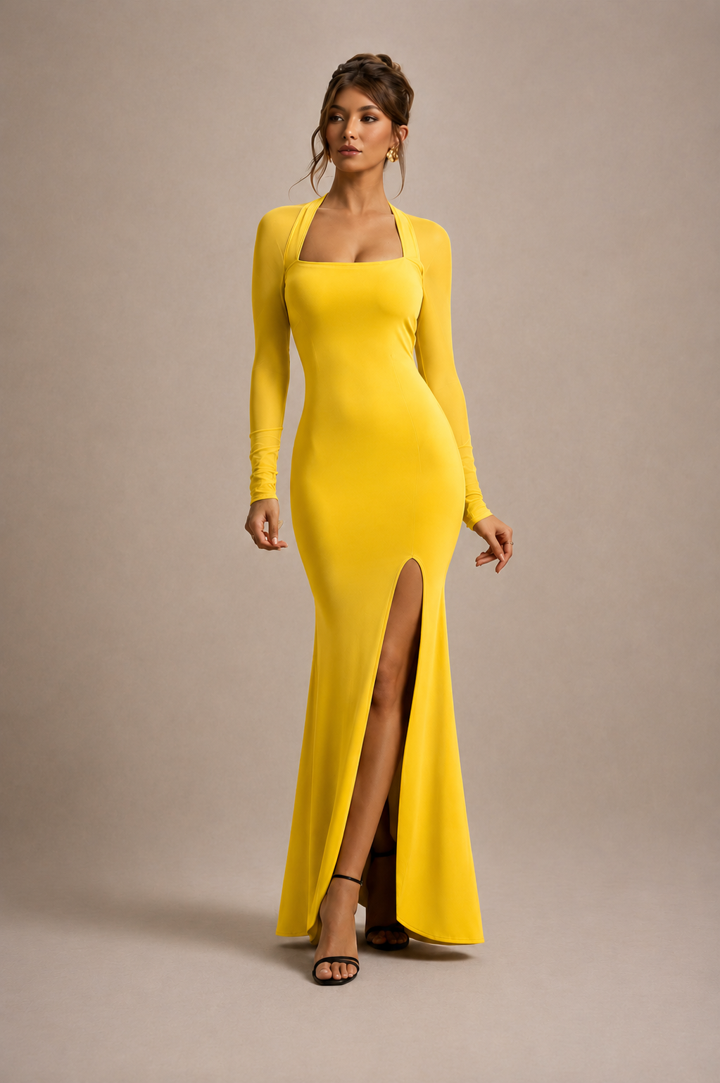 DRESS FORU Elegant Sexy Evening Dress Jersey for Floor-Length Poretrait Prom Dress Bow Mermaid Vestidos De Fiesta Customized