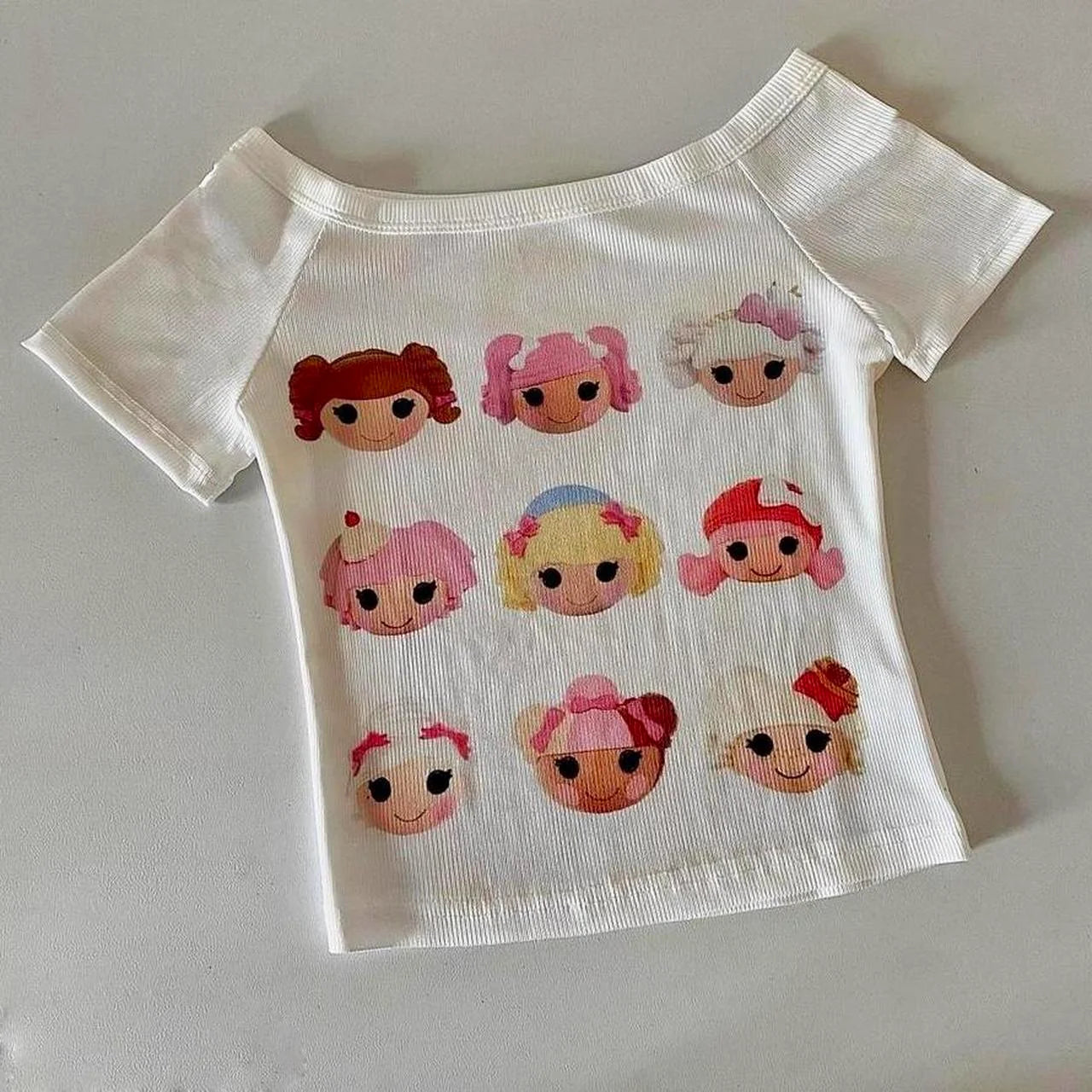 Vintage Y2K Anime Graphic Crop Top