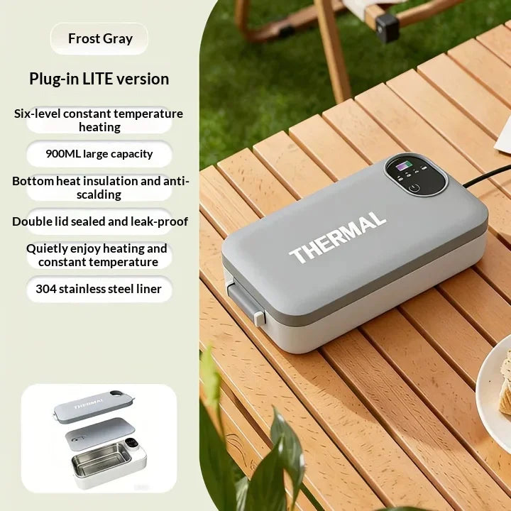 Portable Electric Heated Lunch Box Stainless Steel