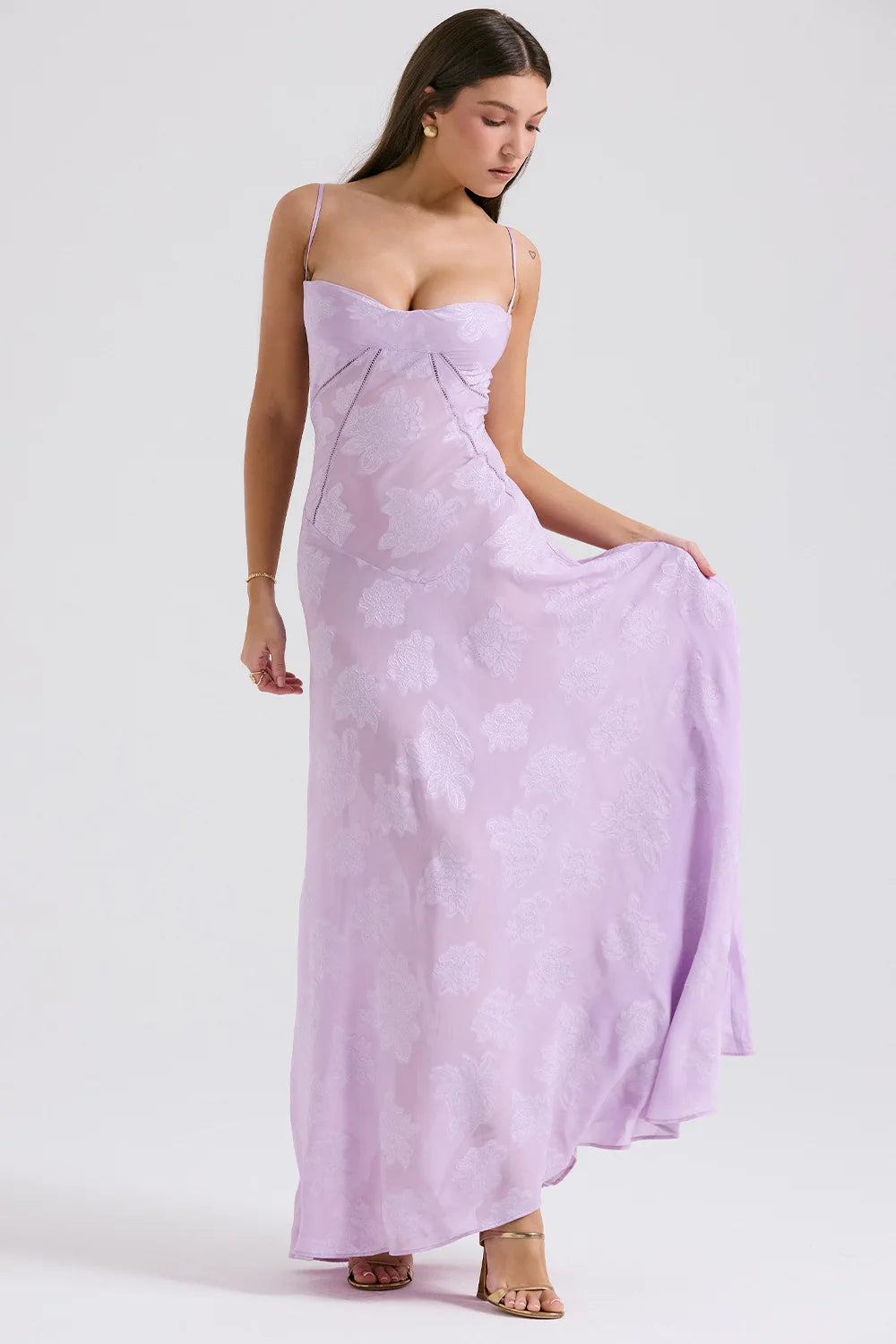 Elegant Lace Backless Maxi Dress
