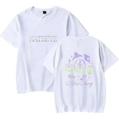 2026 Katseye Merch Distressed Tee Unisex Fashion Pop Music Short Sleeve Shirt Sweatwear Streetshirt Cool Summer T-Shirt Tops