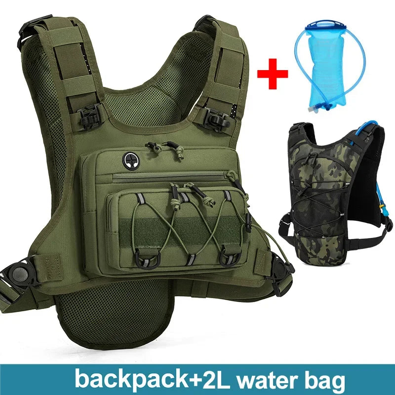 Running Hydration Vest Tactical Chest Pack for Outdoor Sports