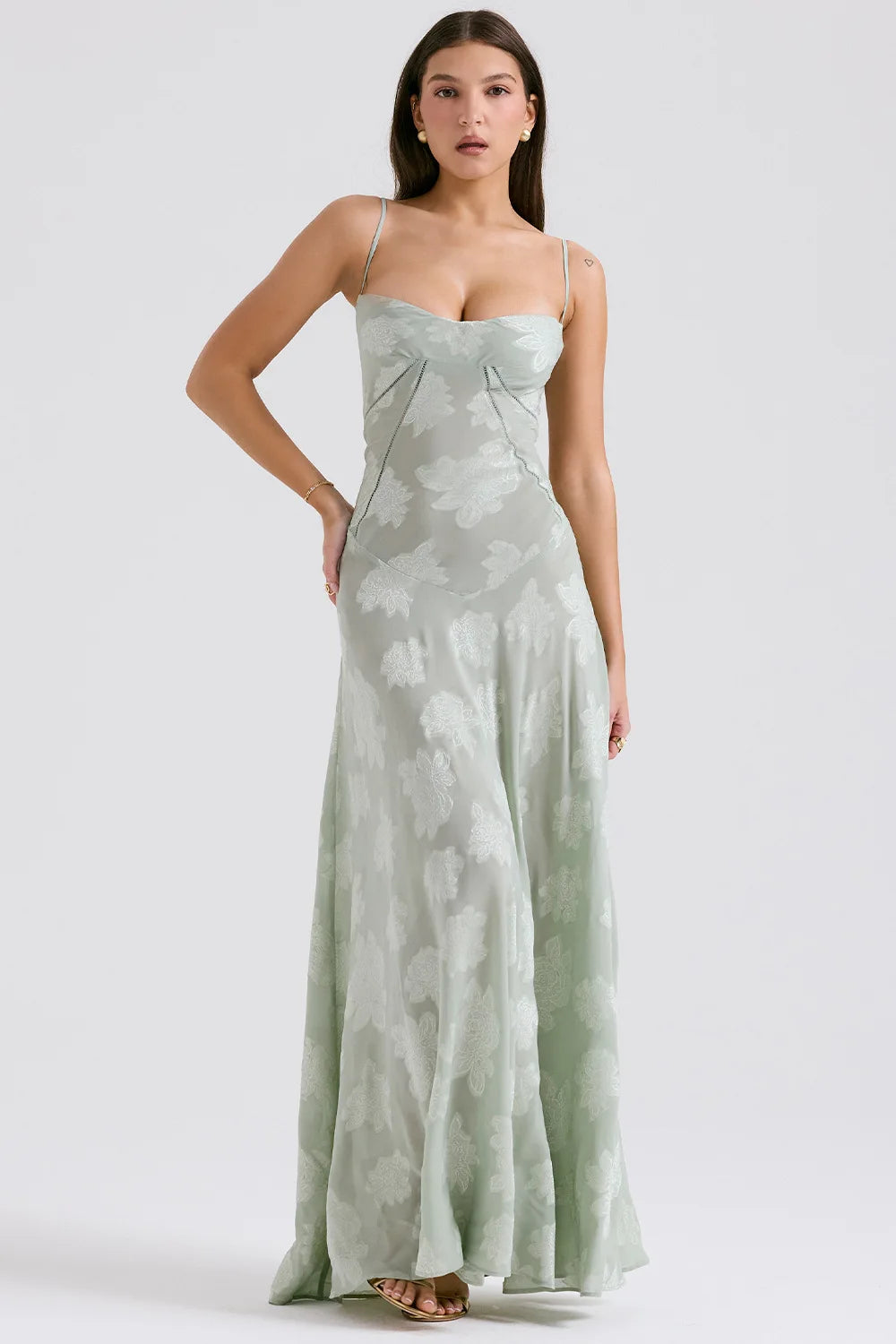 Elegant Lace Backless Maxi Dress