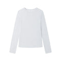 Spring Summer Basic Shirt For Women Silk Wool Simple Round Neck Top Lightweight Semi-sheer Tops