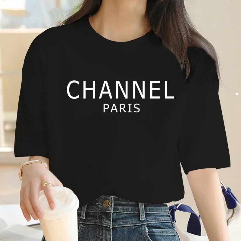 Luxury Graphic Crew Neck Casual T-Shirt