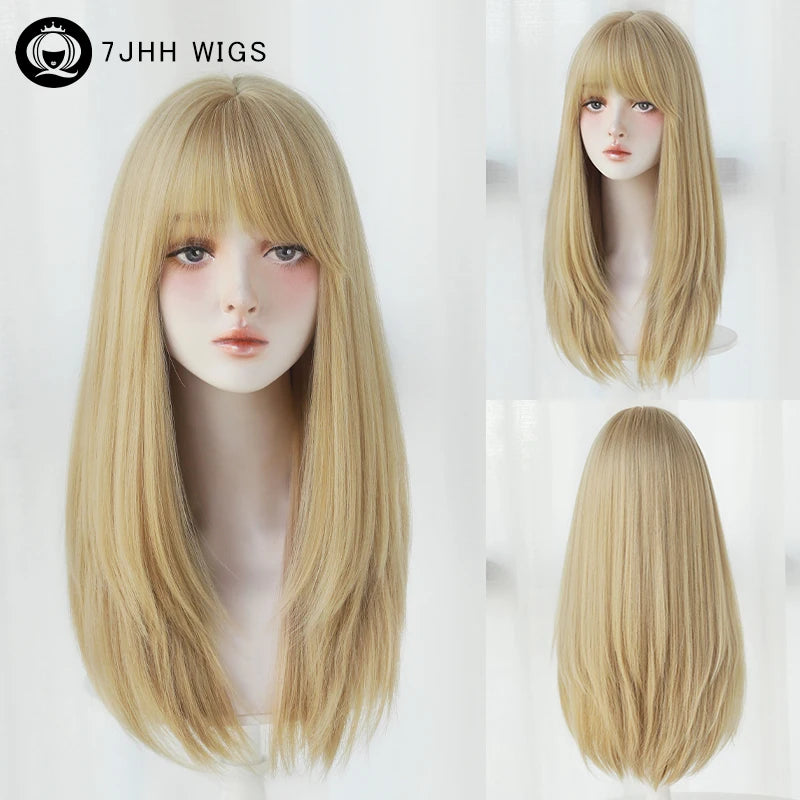 Straight Layered Blonde Wigs