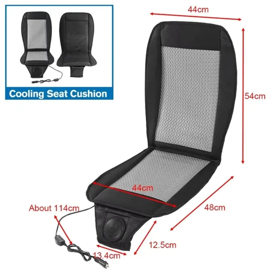 DC12V Car Cooling Seat Cushion with Ventilation Fan