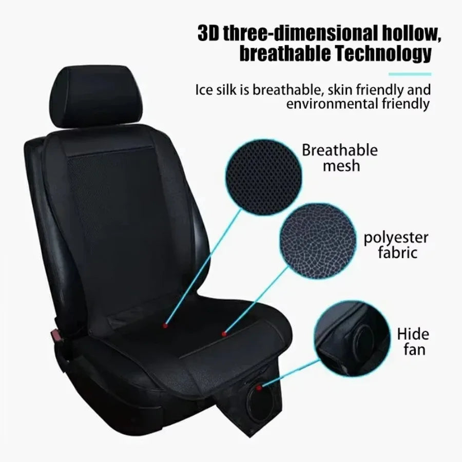 DC12V Car Cooling Seat Cushion with Ventilation Fan