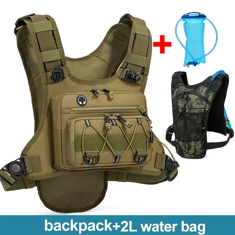 Running Hydration Vest Tactical Chest Pack for Outdoor Sports