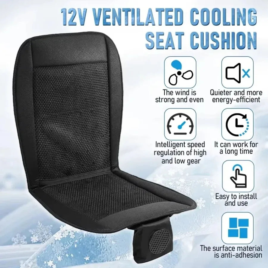 DC12V Car Cooling Seat Cushion with Ventilation Fan