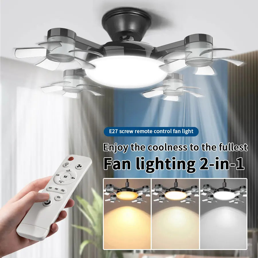 E27 LED Ceiling Fan Light with Remote