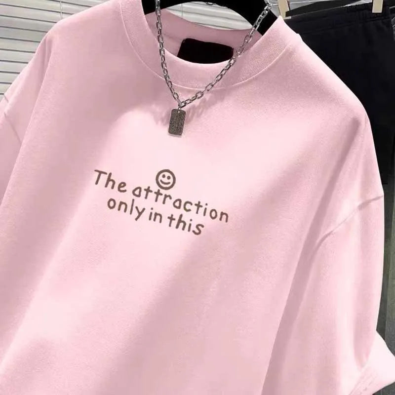 Pure Cotton Short Sleeve Tshirt / Clothing Fashion
