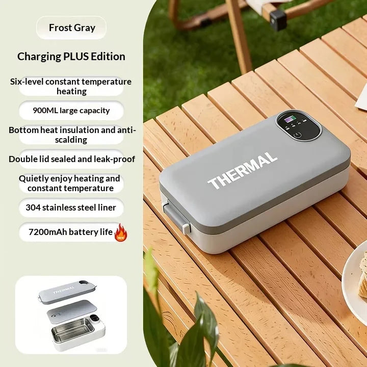Portable Electric Heated Lunch Box Stainless Steel