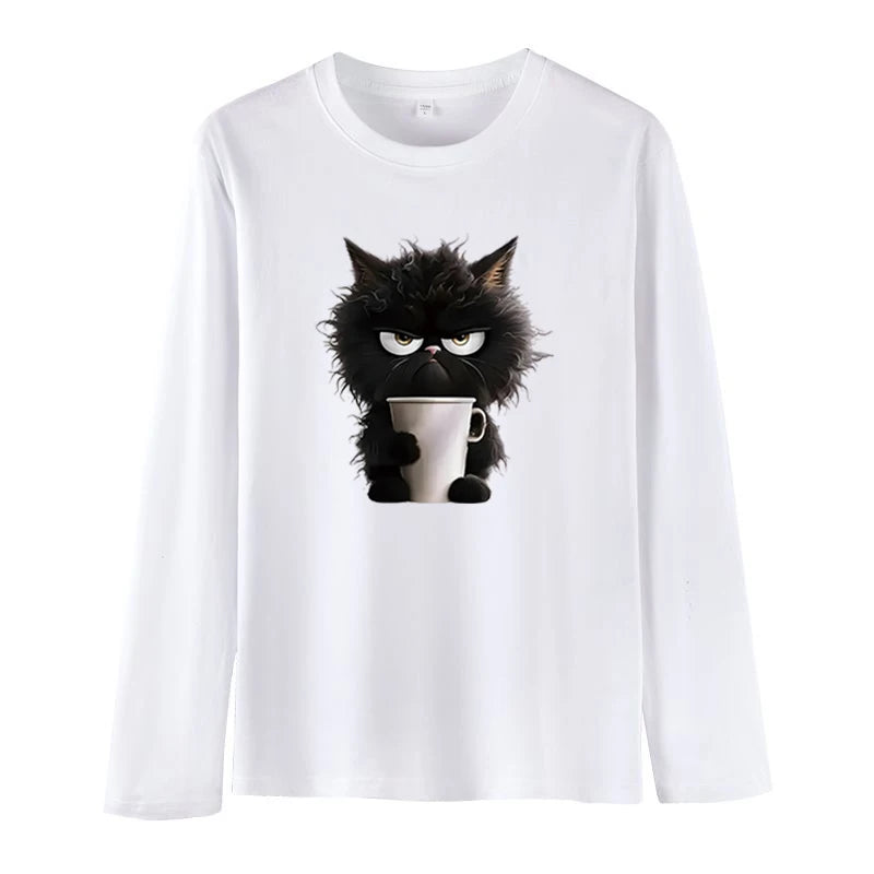 Cute Cat Graphic Oversized T-Shirt