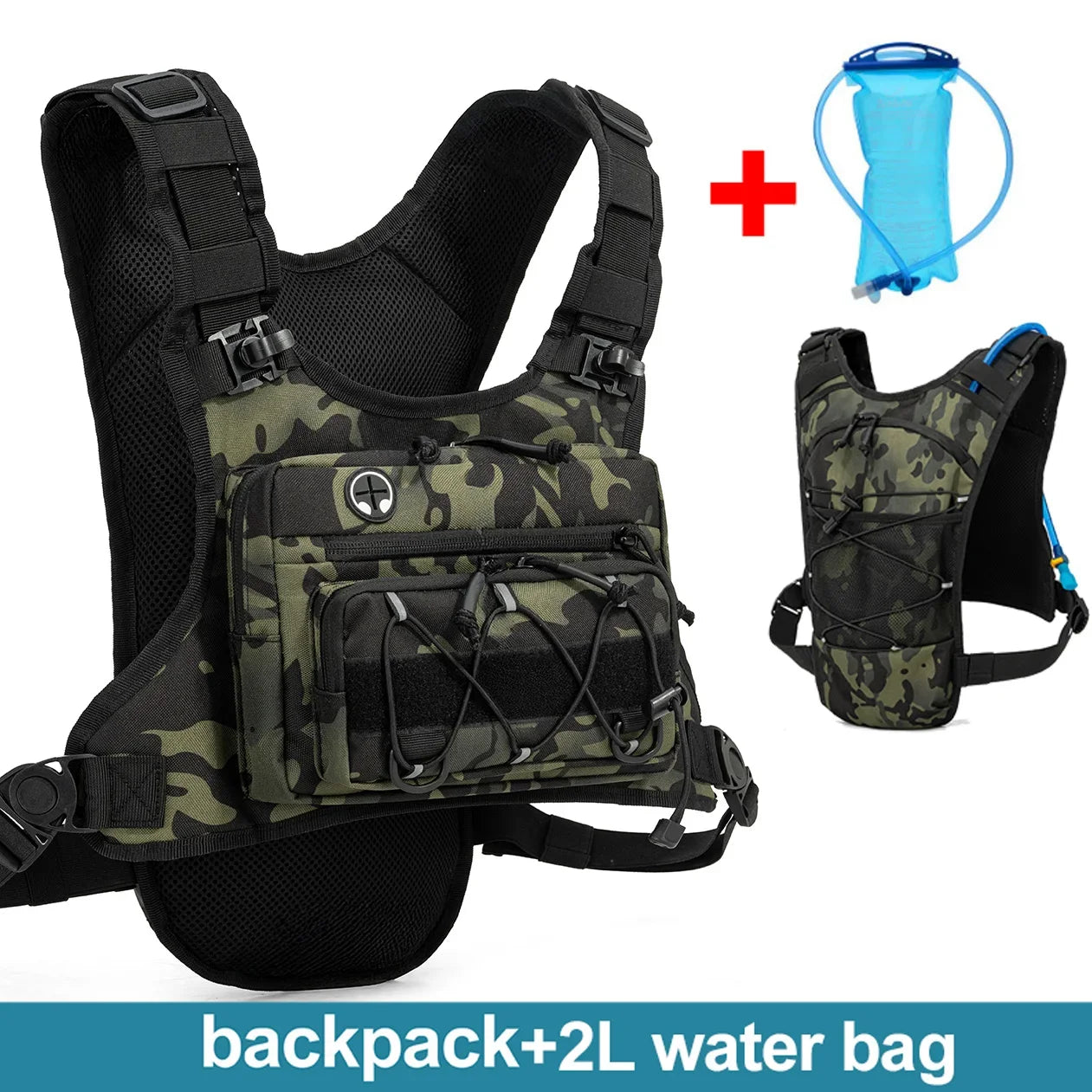 Running Hydration Vest Tactical Chest Pack for Outdoor Sports