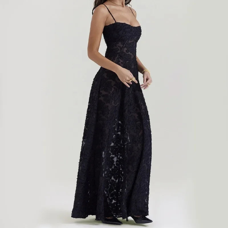 white Corseted Floral jacquard Maxi Dress for women straps sleeveless party dress new sexy summer dress