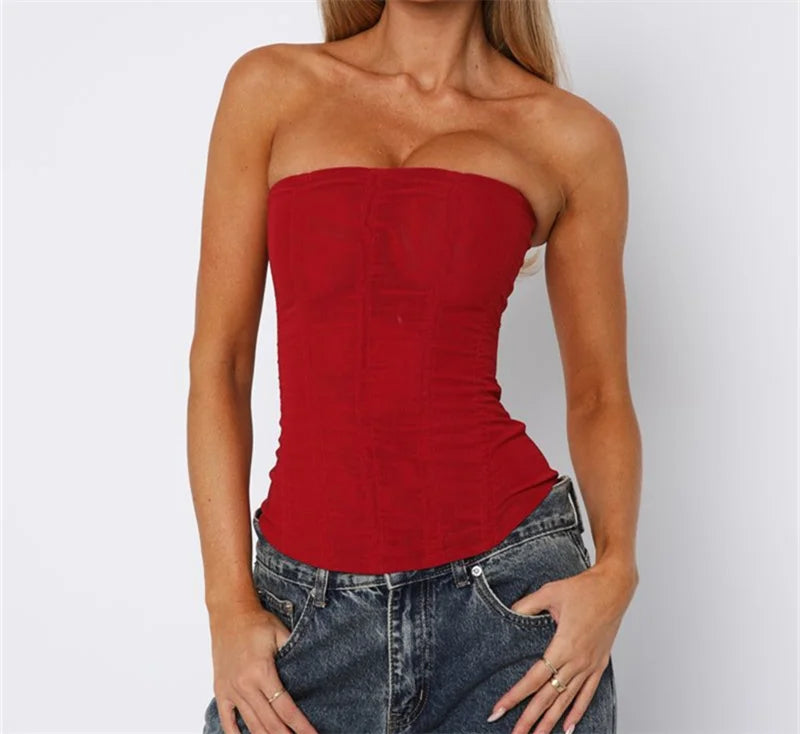 Slim Vest French High Street Elegant Backless Tank Top
