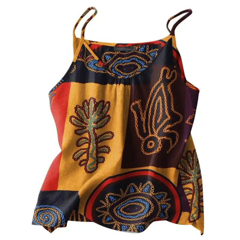 Bohemian Floral Spaghetti Strap Cami