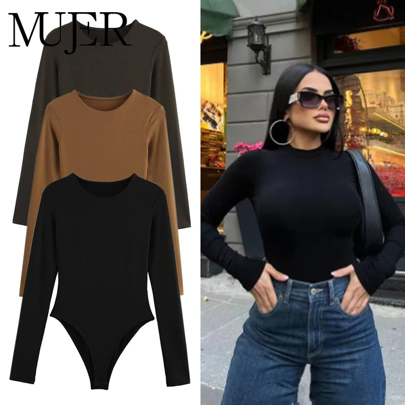 MUJER Black Bustier Bodys for Women Sexy Extreme Bodysuit Women Long Sleeve Bodysuits Woman One Pieces Summer Tops Woman 2026