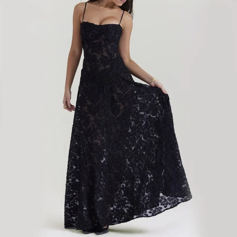 white Corseted Floral jacquard Maxi Dress for women straps sleeveless party dress new sexy summer dress