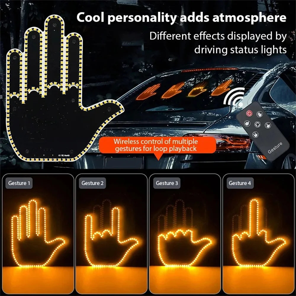 Car LED Finger Light with Remote Control
