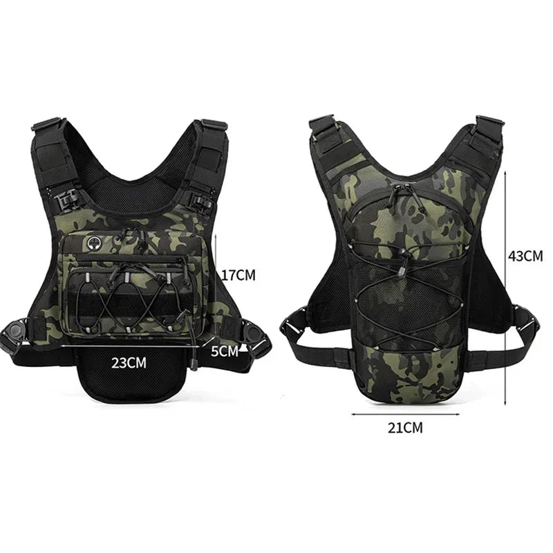 Running Hydration Vest Tactical Chest Pack for Outdoor Sports