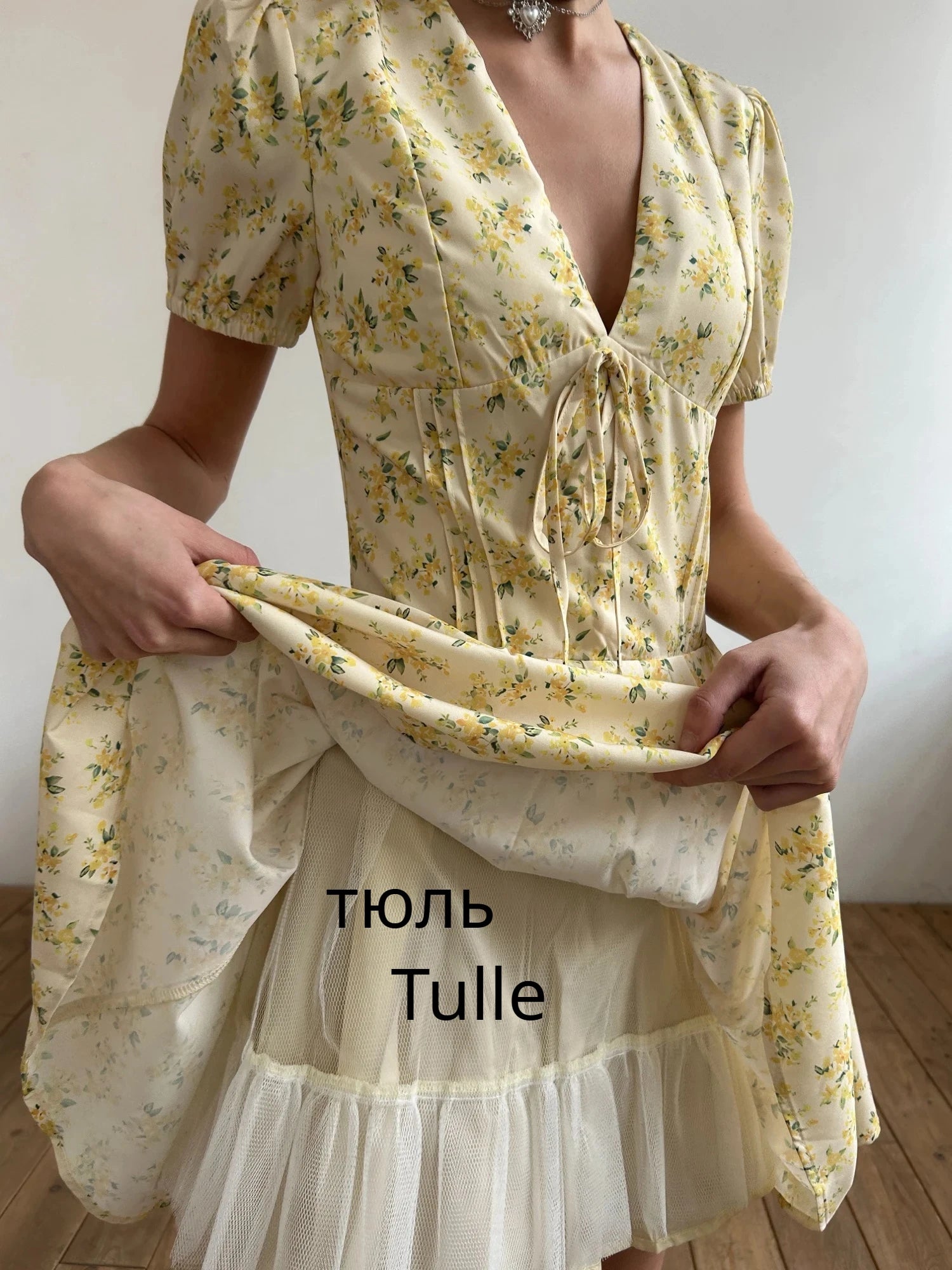 Oligai Fashion Summer Dresses 2026 Yellow Flower Print Party Dresses Elegant Puff Sleeve Birthday Holiday Dress Women's Clothing