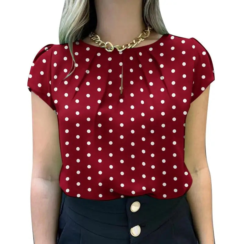 2026 Summer Tunic Tops ZANZEA Women Short Sleeve Polka Dots Blouse Work Holiday Shirt Casual O Neck Blusas Female Chemise Mujer