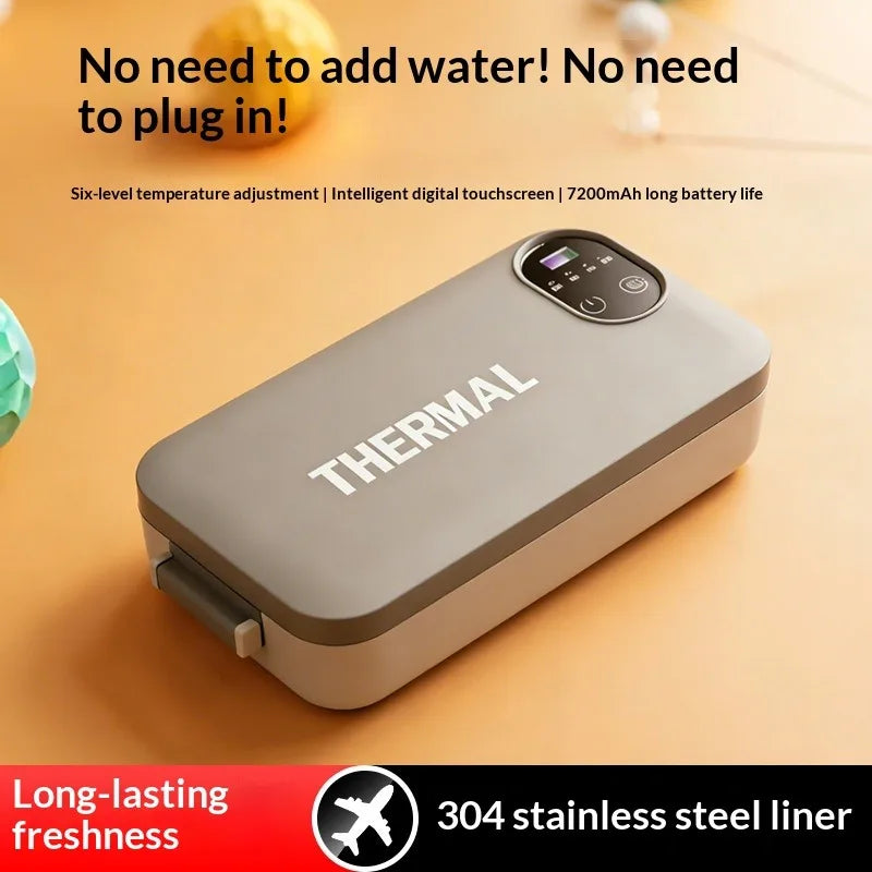 Portable Electric Heated Lunch Box Stainless Steel