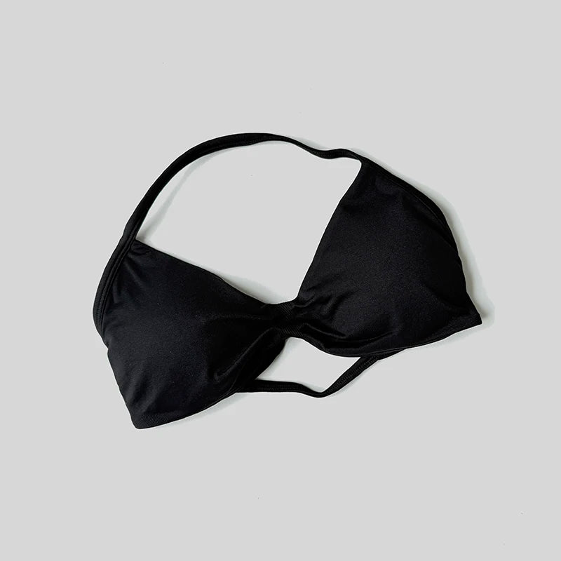 Seamless Strappy Halter Sports Bra
