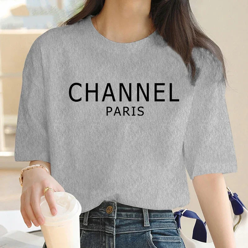 Luxury Graphic Crew Neck Casual T-Shirt