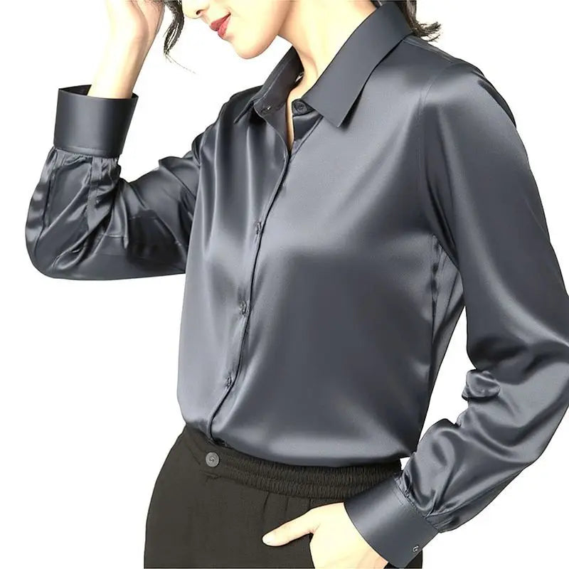 Luxury Mulberry Silk Satin Blouse