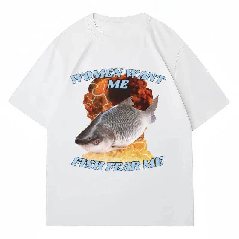 Vintage Fishing Meme Graphic T-Shirt