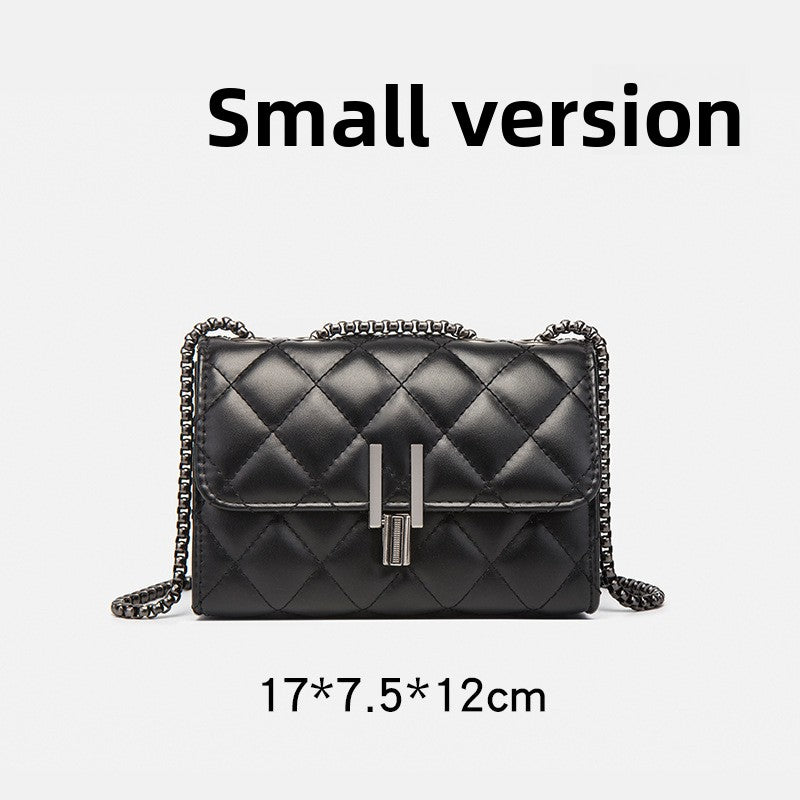 Tweed Quilted Chain Crossbody Bag