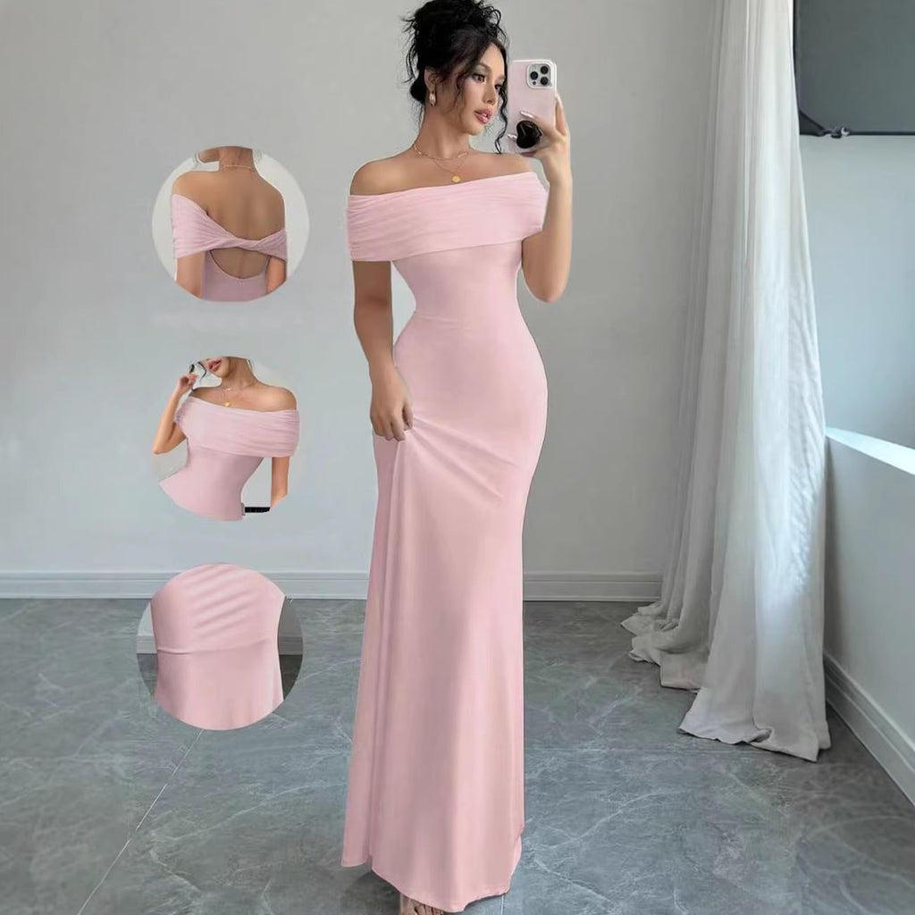 Sleeveless One Shoulder Bodycon Dress