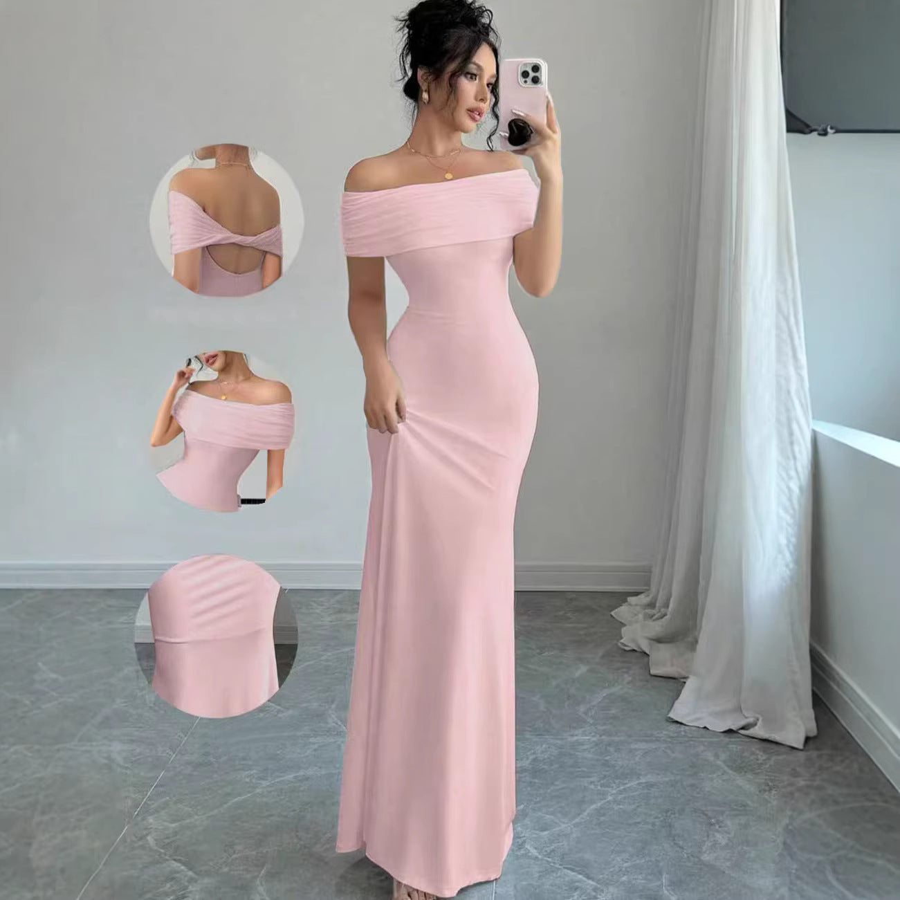 Sleeveless One Shoulder Bodycon Dress